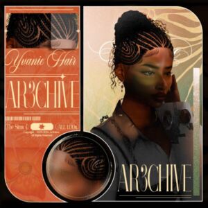 Yvanie Hairstyle: A Chic Afro Look Sims 4 CC