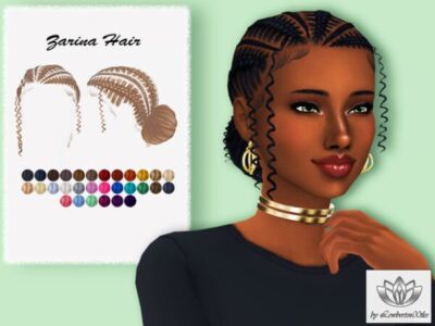 Zarina Hair: A Gorgeous Updo for All Ages Sims 4 CC