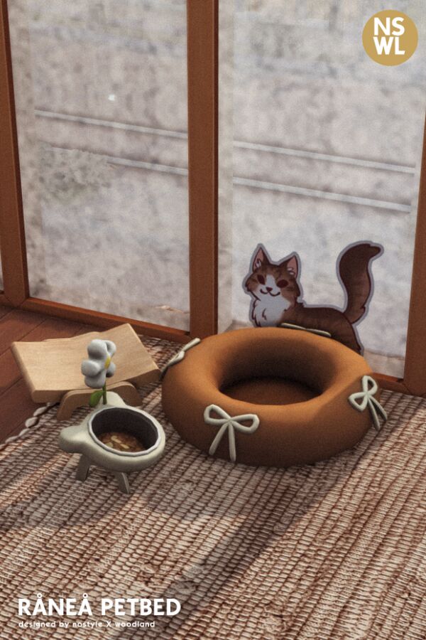 Cute New Pet Bed by Nostylexwoodland 1 Cute New Pet Bed by Nostylexwoodland Sims 4 CC