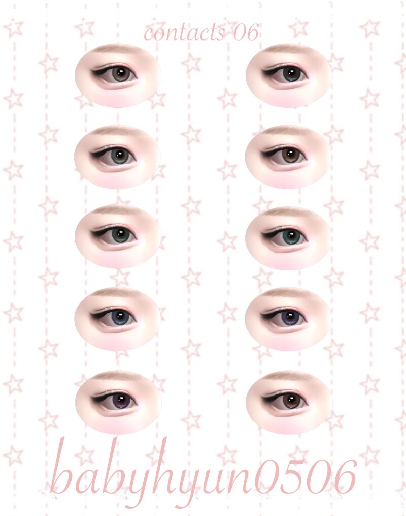Beautiful Babyhyun0506 Contacts 2 sims 4 cc 【babyhyun0506】 contacts 06 2